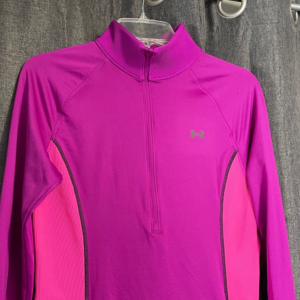 Under Armour Magenta and Neon Pink Quarter-Zip Top